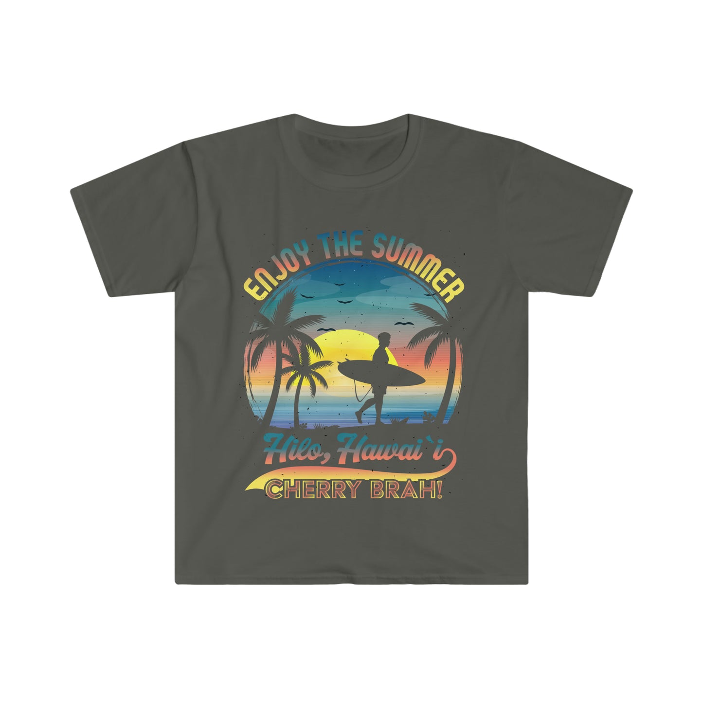 Hilo Surfing - Cherry Brah! Unisex Softstyle T-Shirt