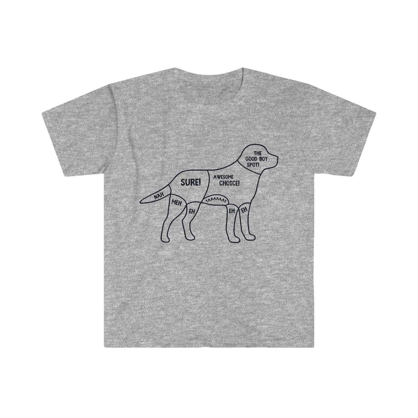 Doggy Scratch Points Unisex Softstyle T-Shirt