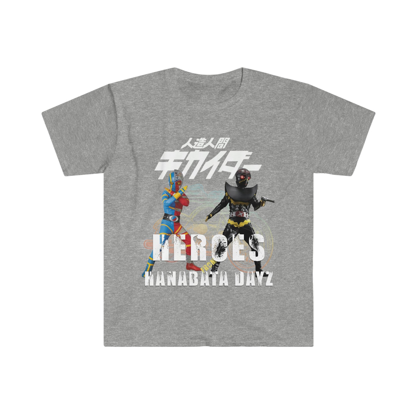 Back in the Hanabata Days... Heroes - Kikaida and Hakaida Unisex Softstyle T-Shirt