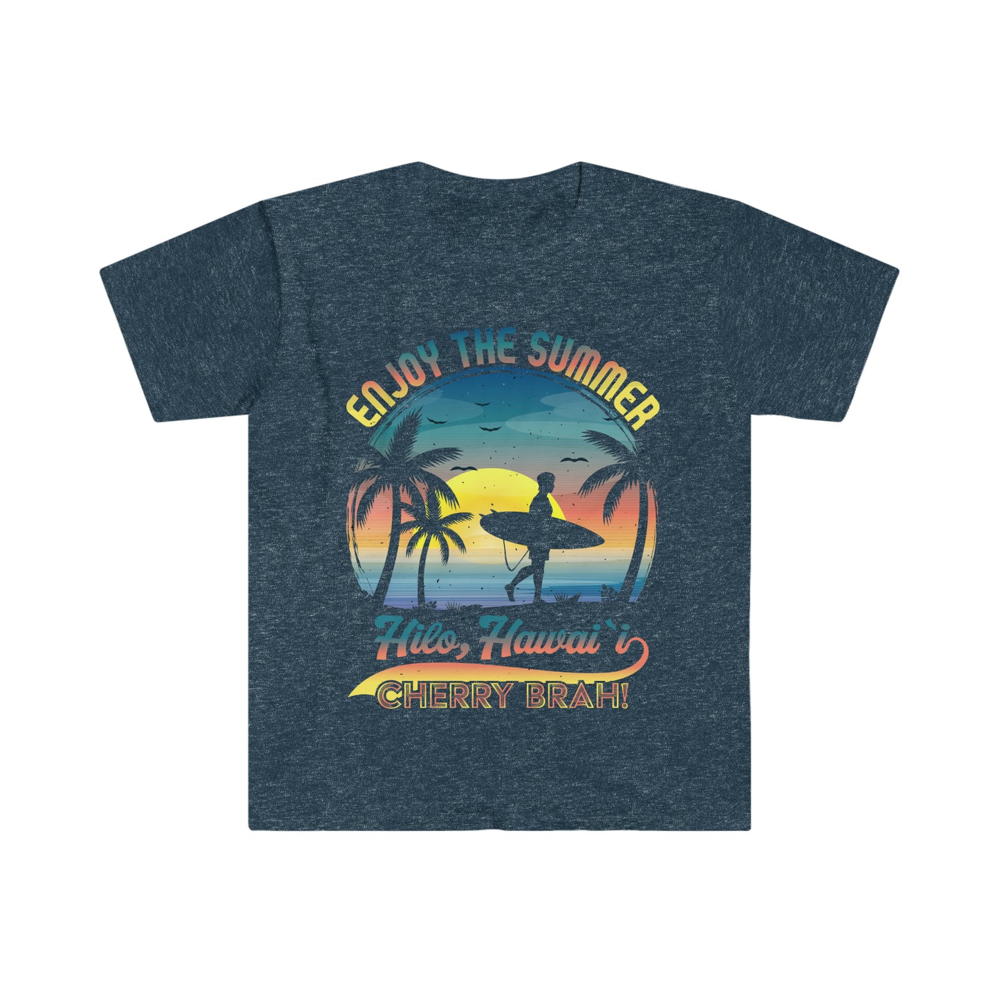 Hilo Surfing - Cherry Brah! Unisex Softstyle T-Shirt