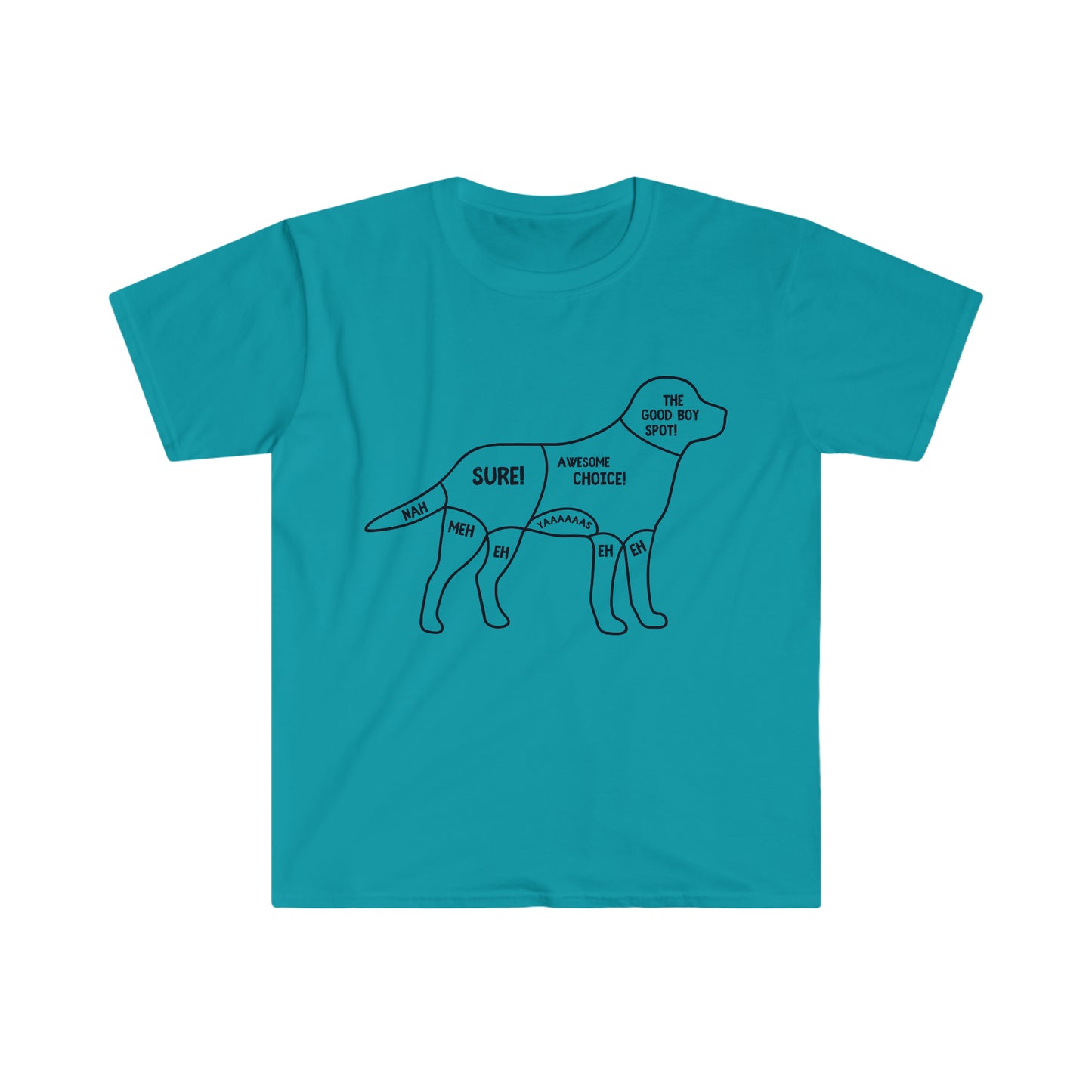 Doggy Scratch Points Unisex Softstyle T-Shirt