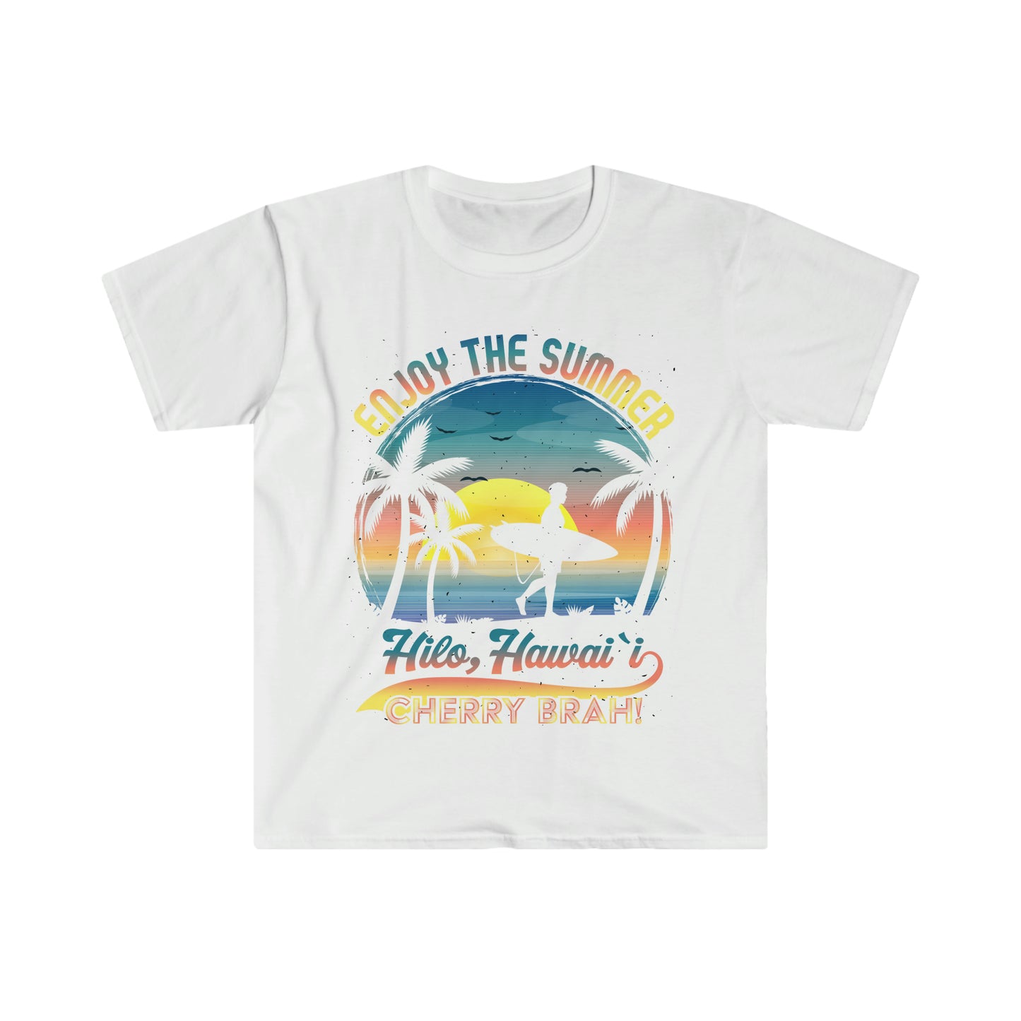 Hilo Surfing - Cherry Brah! Unisex Softstyle T-Shirt