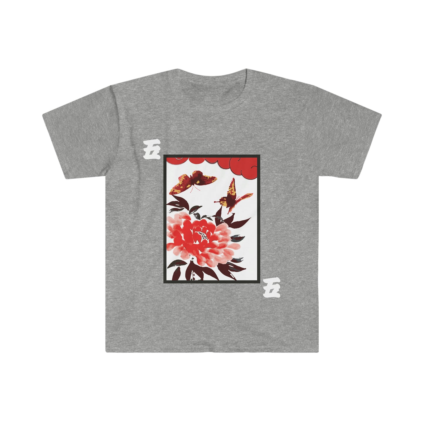 Hanafuda - Botan 5 cent Unisex Softstyle T-Shirt