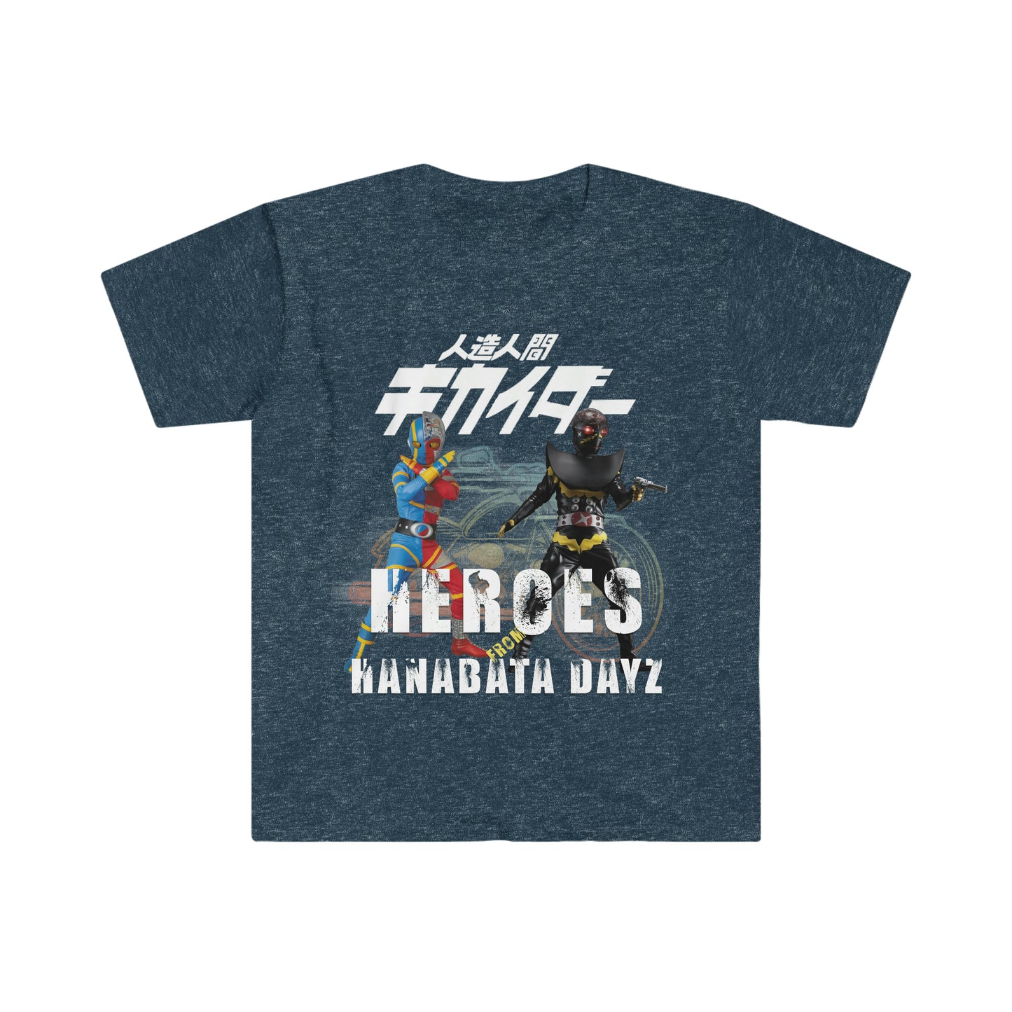 Back in the Hanabata Days... Heroes - Kikaida and Hakaida Unisex Softstyle T-Shirt