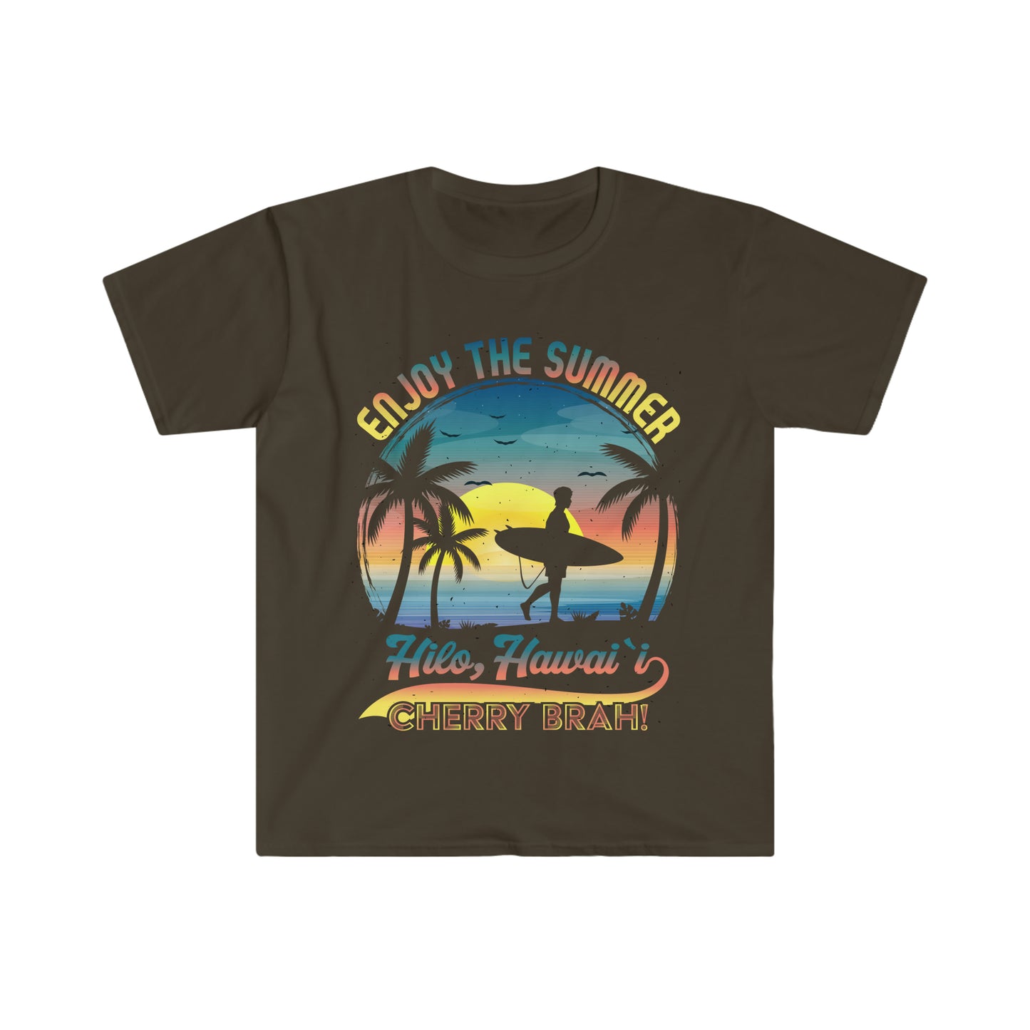 Hilo Surfing - Cherry Brah! Unisex Softstyle T-Shirt