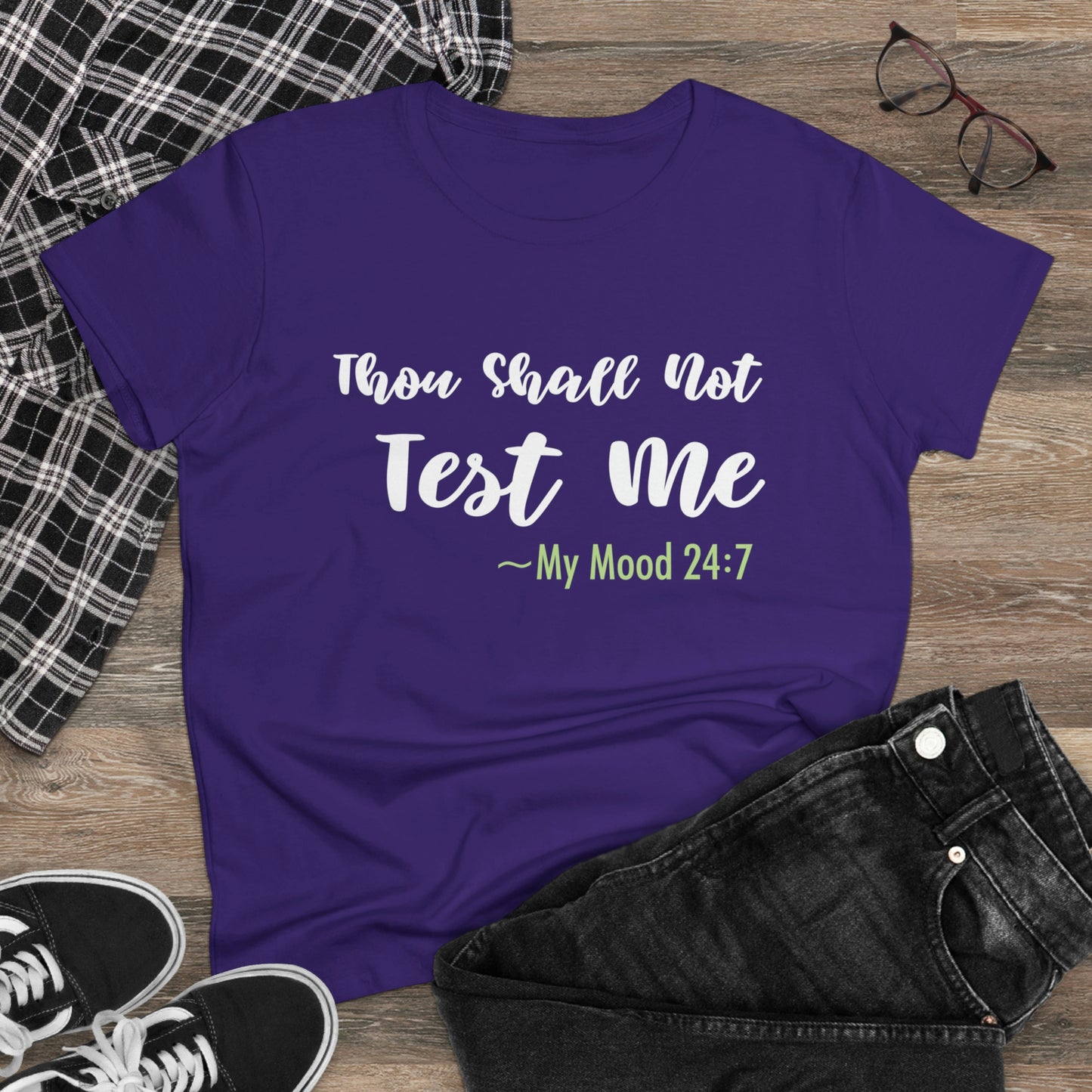 Thou Shall Not Test Me - SKK Women's Midweight Cotton Tee
