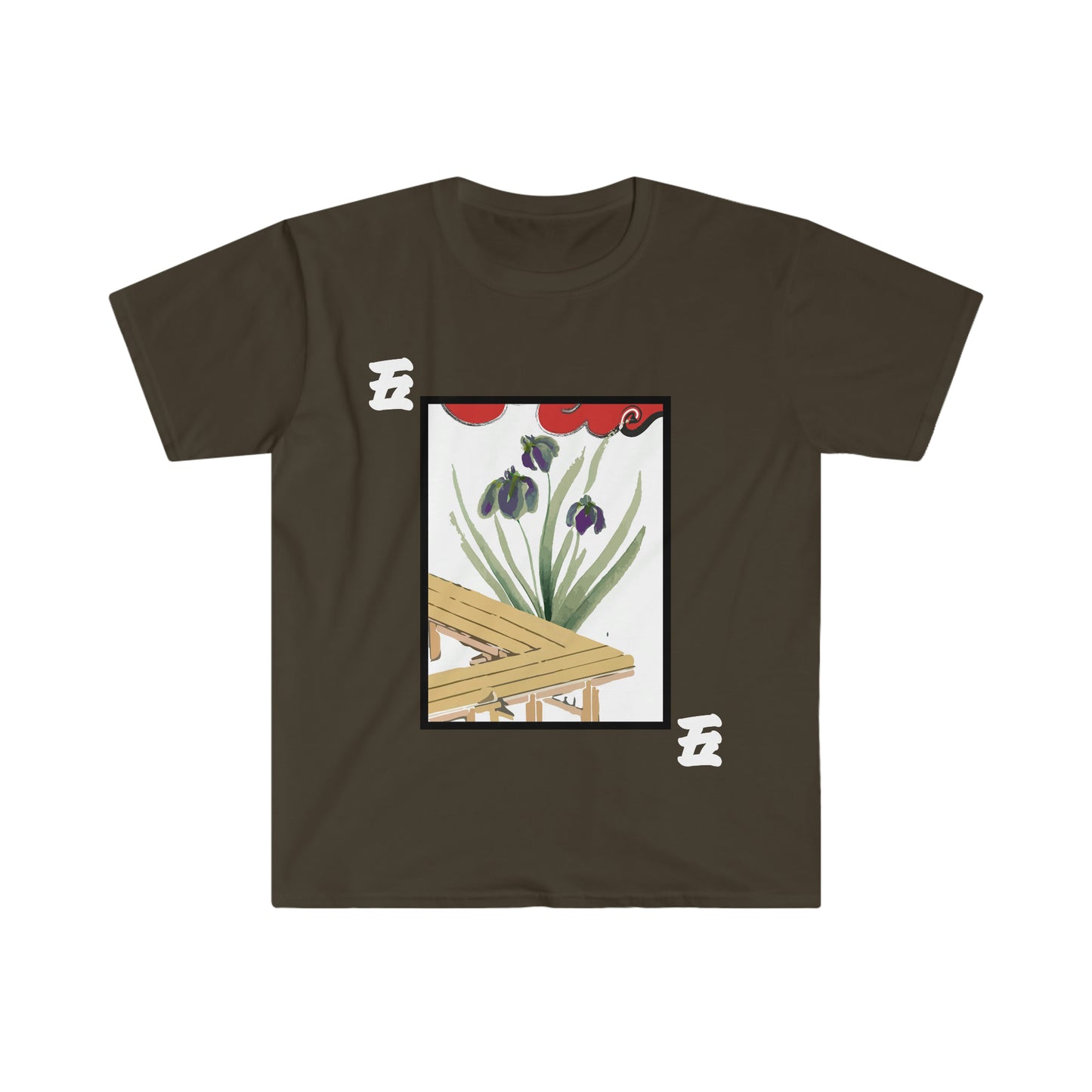 Hanafuda - Ayame/Iris 5 cent Unisex Softstyle T-Shirt