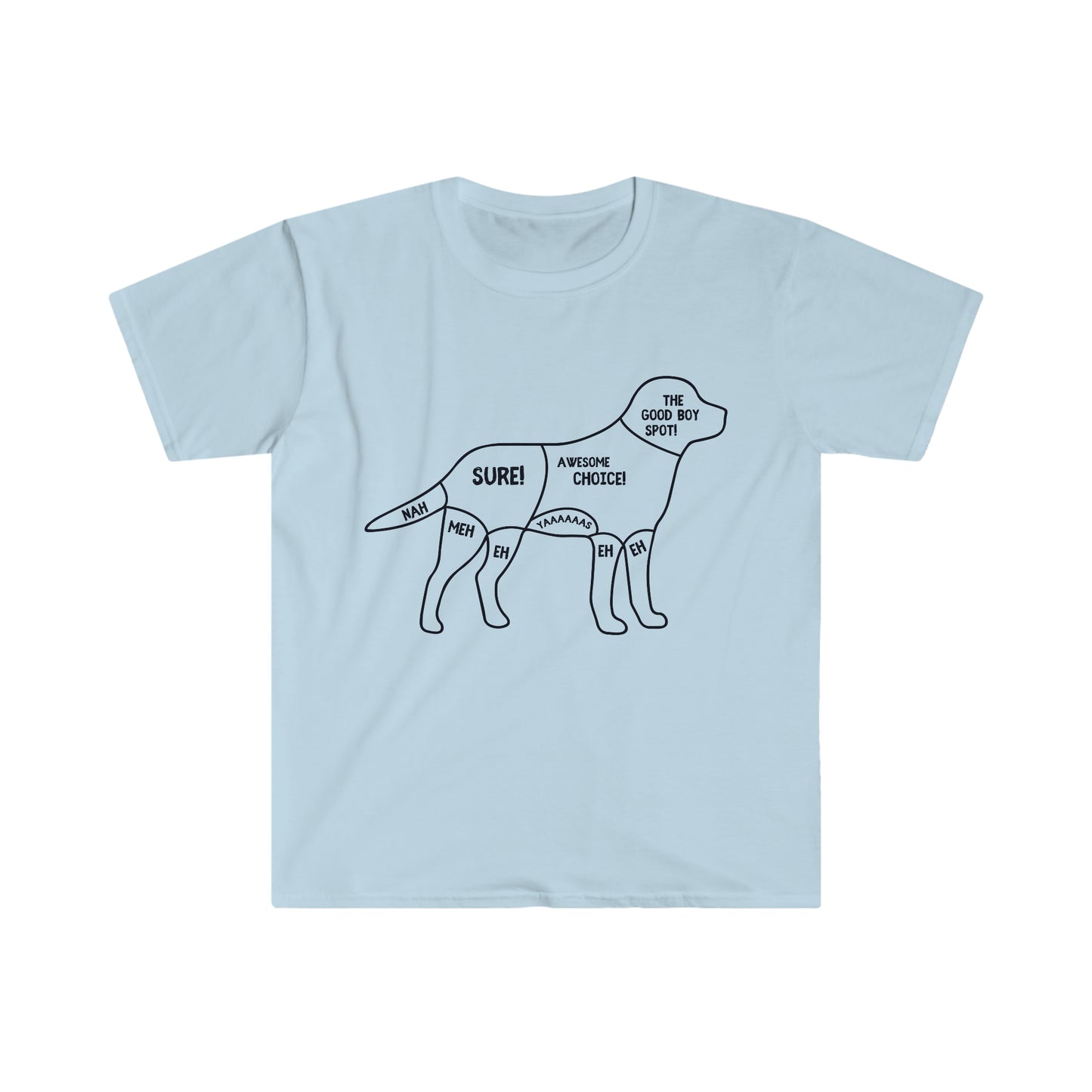 Doggy Scratch Points Unisex Softstyle T-Shirt