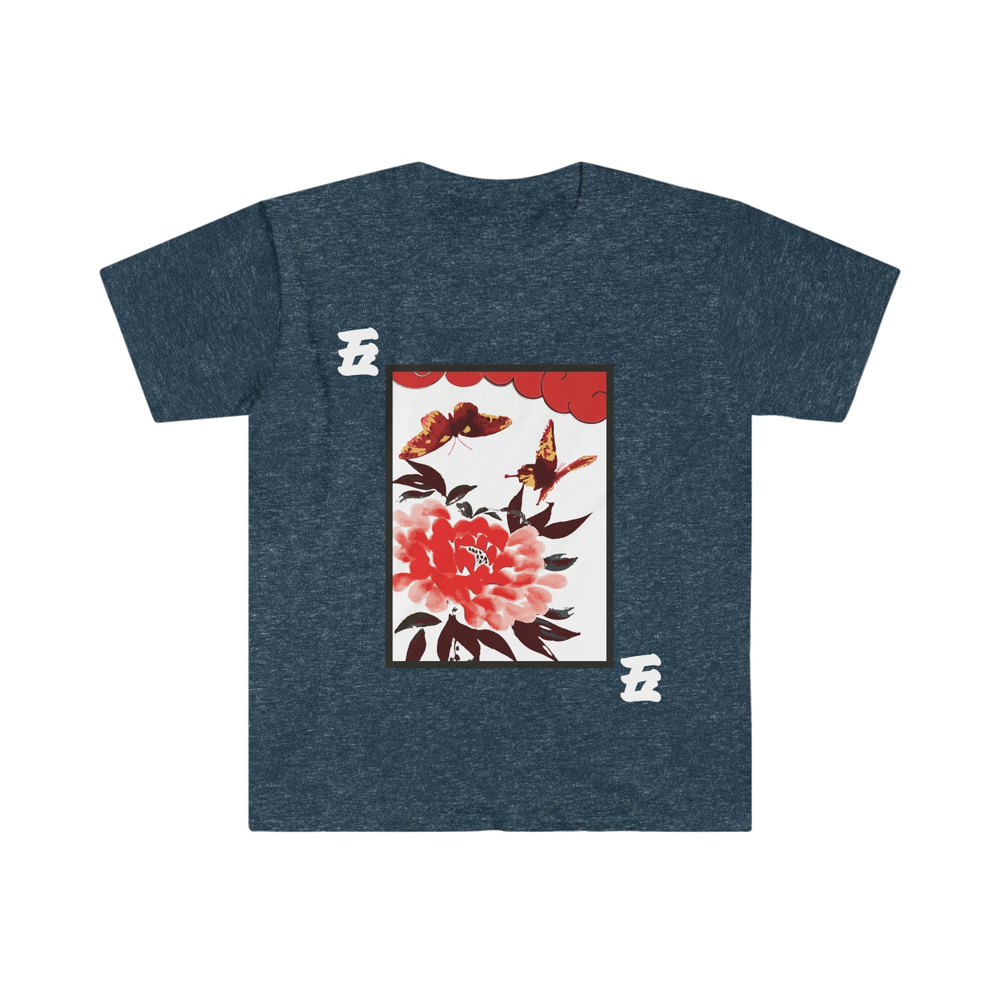 Hanafuda - Botan 5 cent Unisex Softstyle T-Shirt