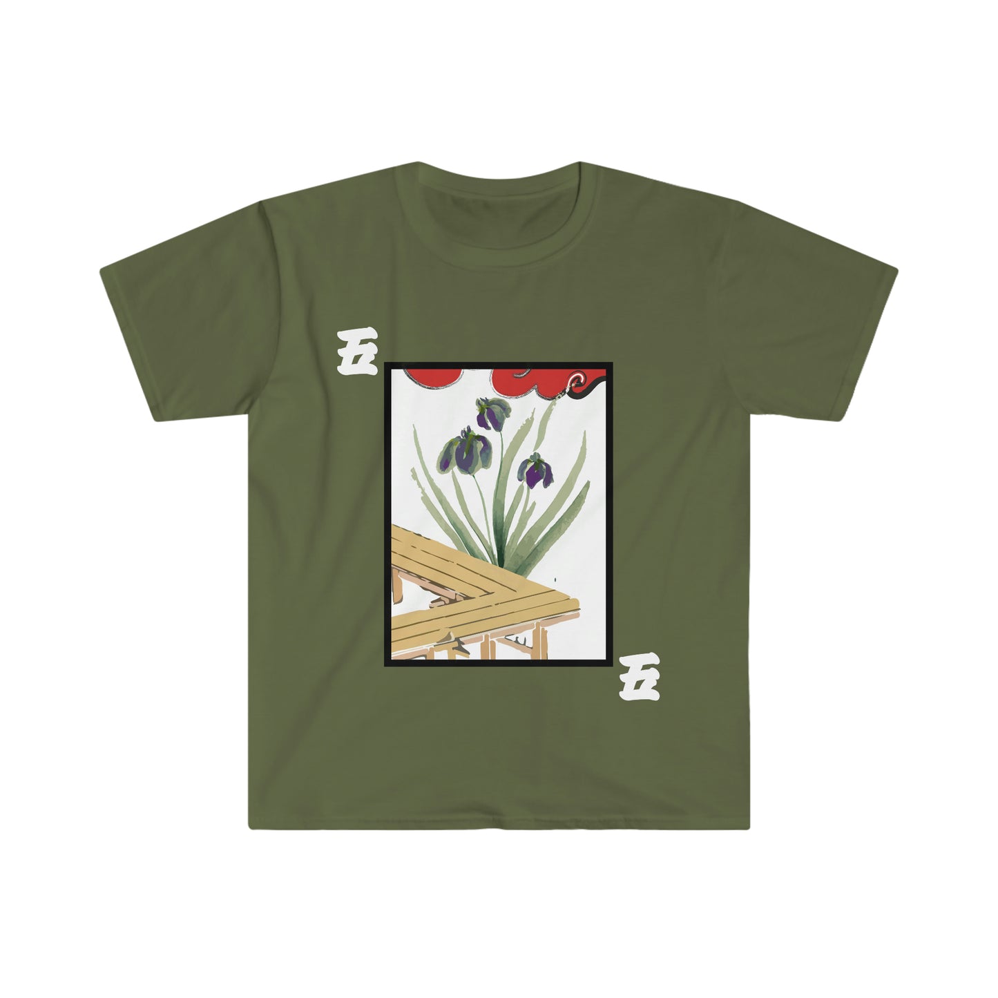 Hanafuda - Ayame/Iris 5 cent Unisex Softstyle T-Shirt