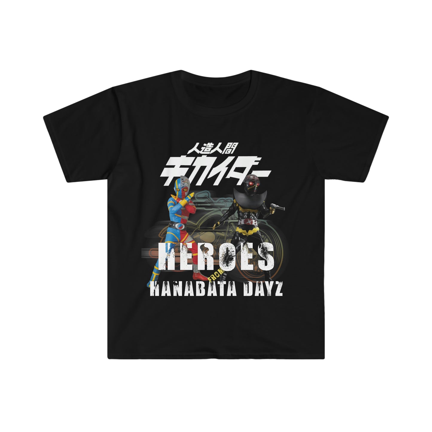 Back in the Hanabata Days... Heroes - Kikaida and Hakaida Unisex Softstyle T-Shirt