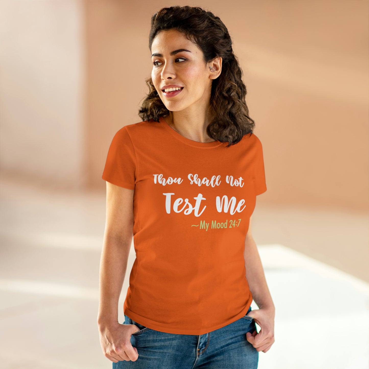 Thou Shall Not Test Me - SKK Women's Midweight Cotton Tee