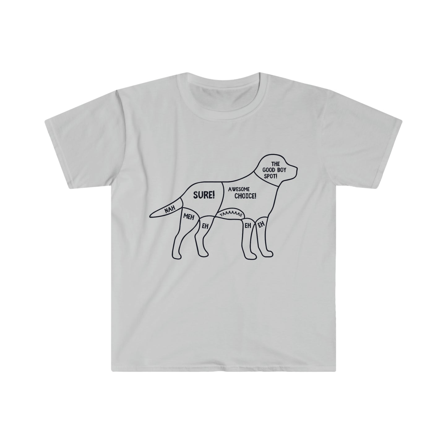 Doggy Scratch Points Unisex Softstyle T-Shirt