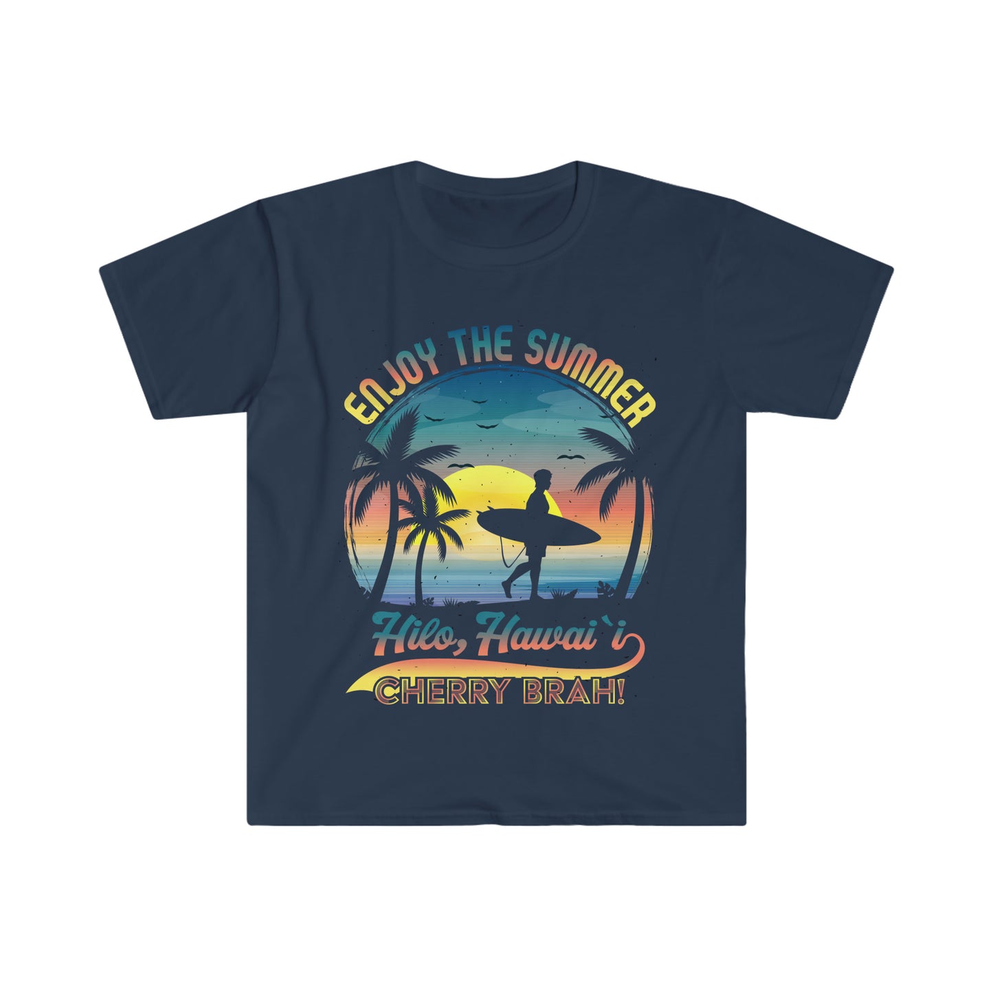 Hilo Surfing - Cherry Brah! Unisex Softstyle T-Shirt