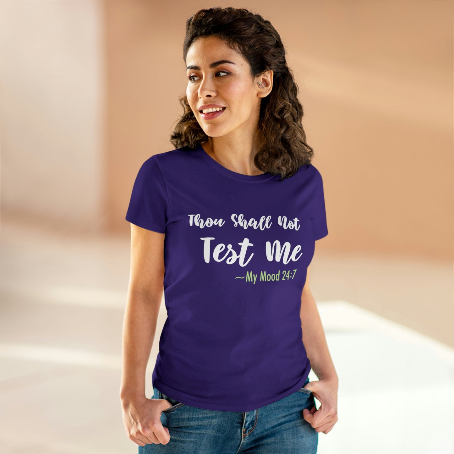 Thou Shall Not Test Me - SKK Women's Midweight Cotton Tee