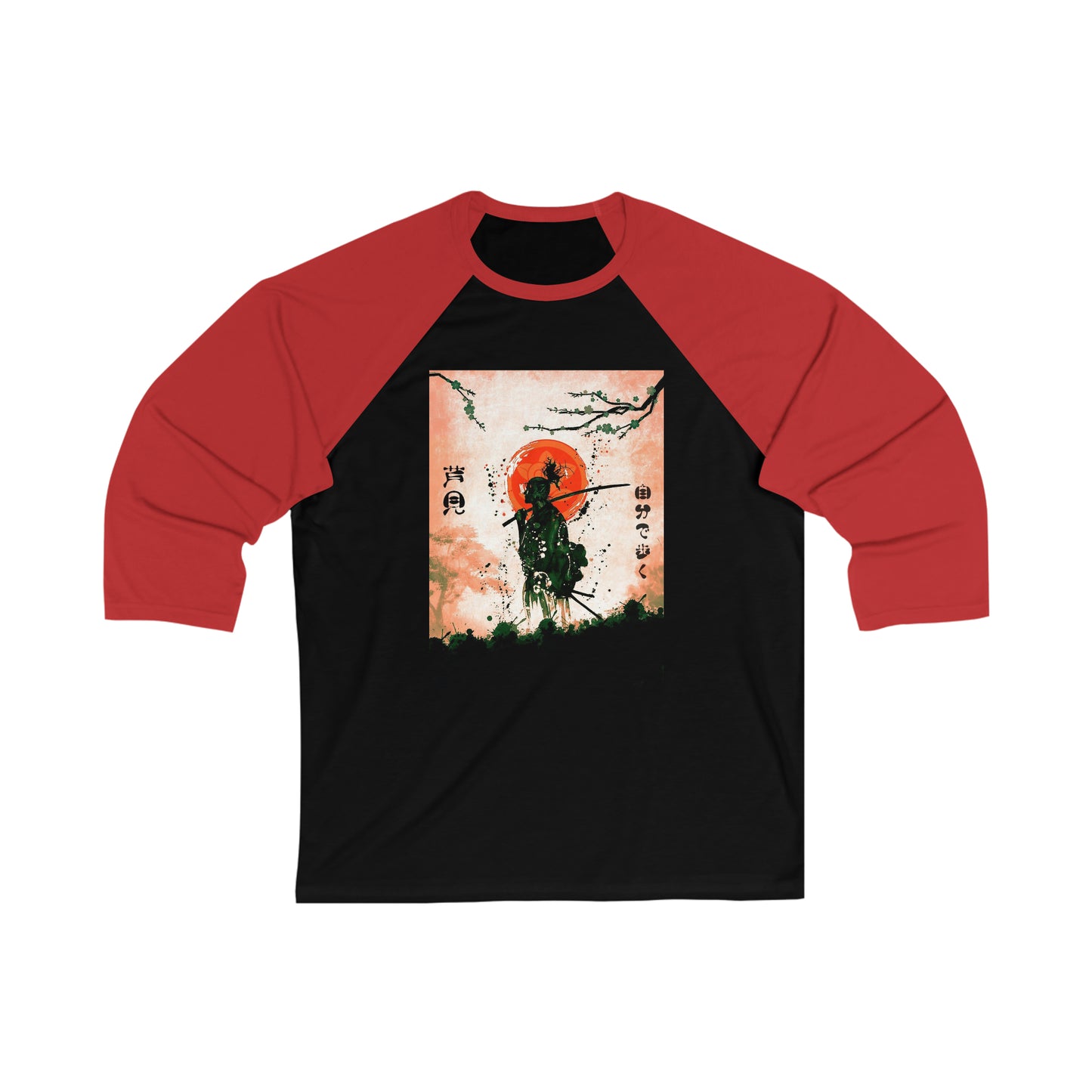 I walk Alone Samurai Unisex 3\4 Sleeve Baseball Tee