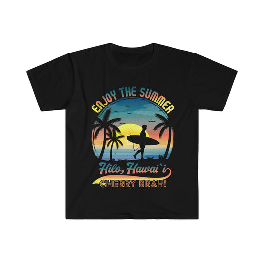 Hilo Surfing - Cherry Brah! Unisex Softstyle T-Shirt