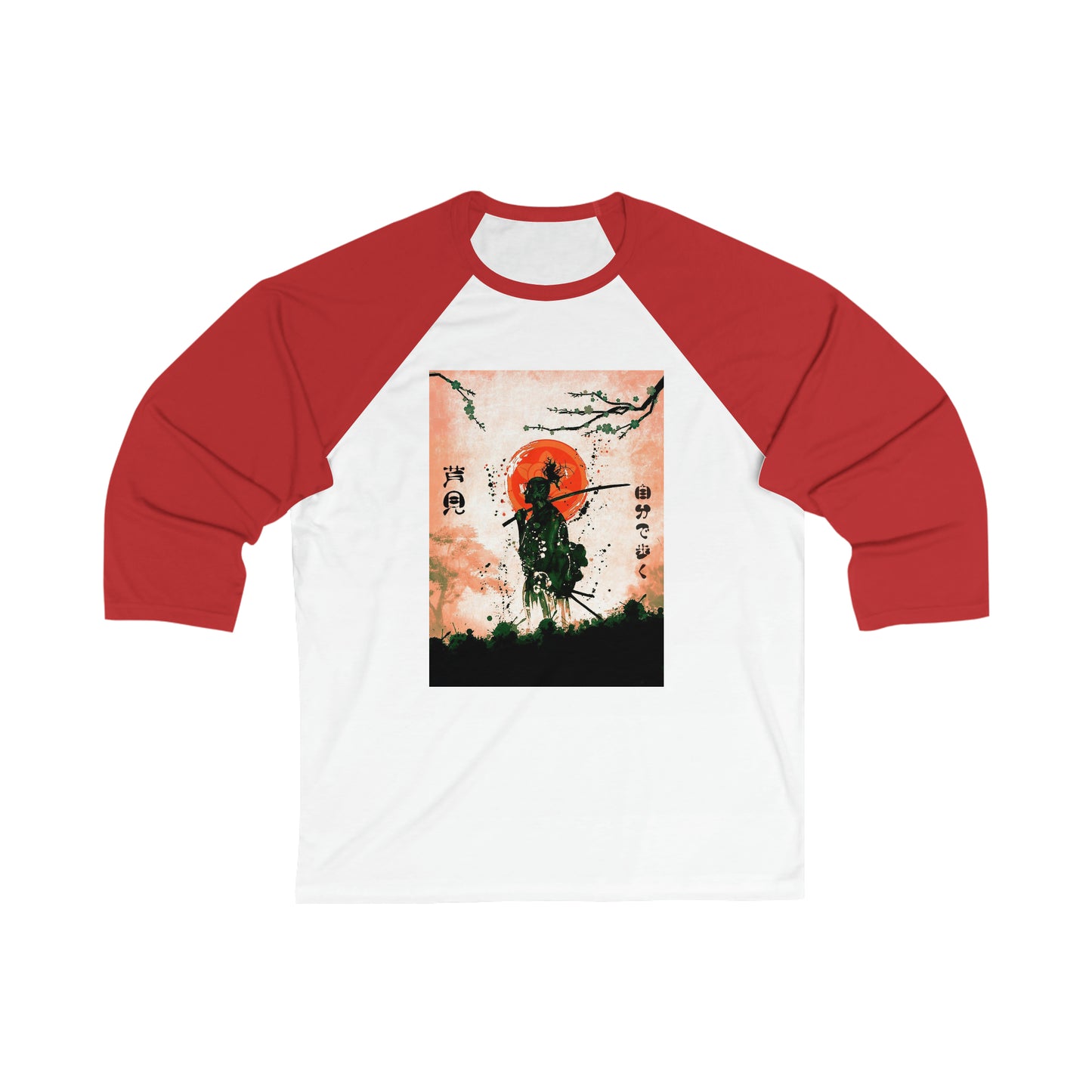 I walk Alone Samurai Unisex 3\4 Sleeve Baseball Tee