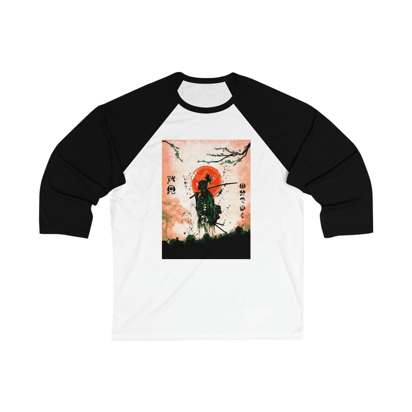 I walk Alone Samurai Unisex 3\4 Sleeve Baseball Tee